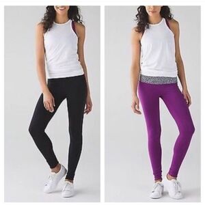 Lululemon Wunder Under pant III RVS reversible leggings size 6